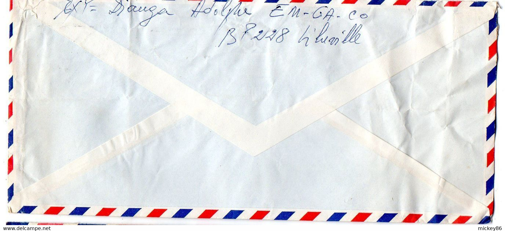 Gabon -1968- LIBREVILLE-AKEBE Pour  Besançon-25.tp Seul Sur Lettre ..cachet  LIBREVILLE-AKEBE......à Saisir - Gabon (1960-...)