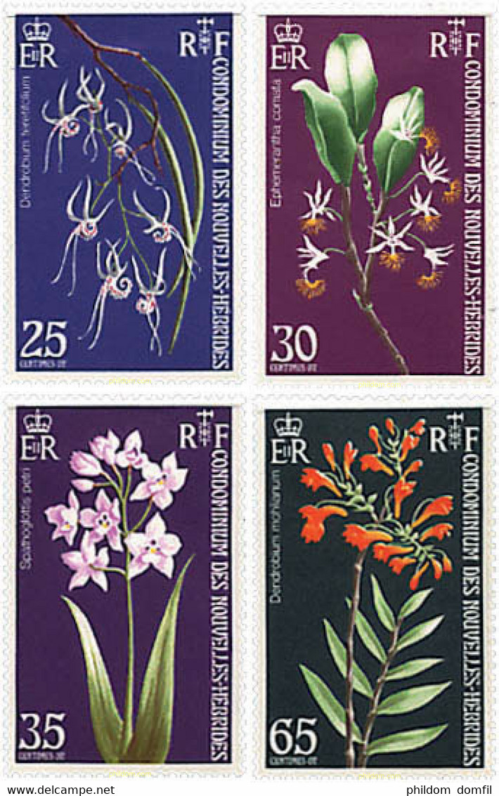 232619 MNH NUEVAS HEBRIDAS 1973 ORQUIDEAS - Collezioni & Lotti