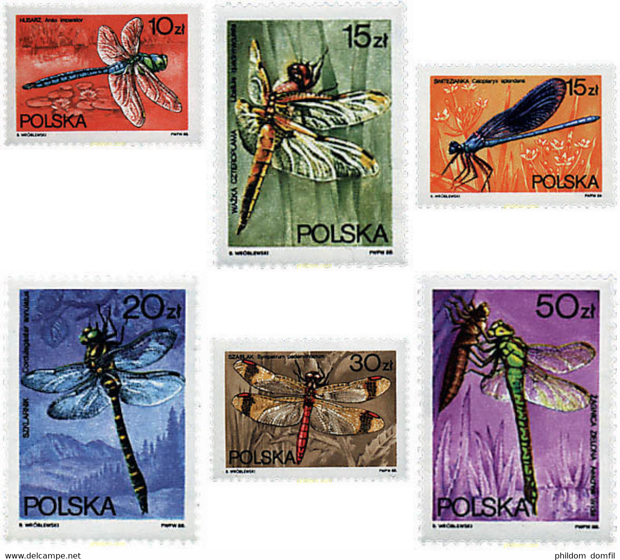 61726 MNH POLONIA 1988 LIBELULAS - Ohne Zuordnung