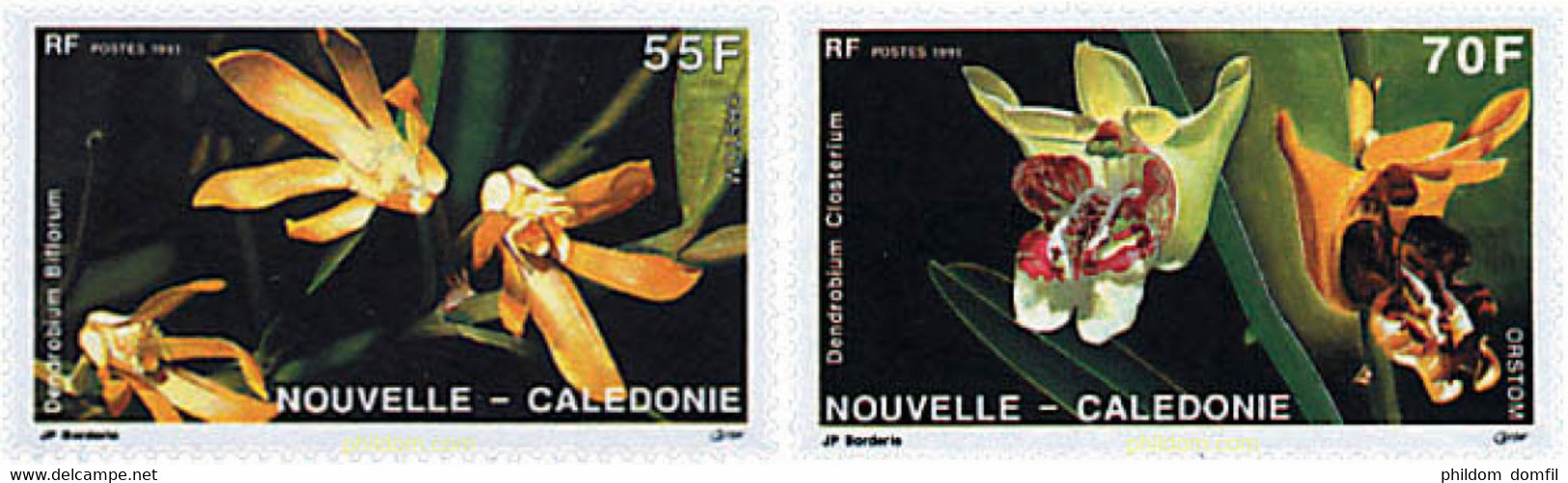 94960 MNH NUEVA CALEDONIA 1991 ORQUIDEAS DE NUEVA CALEDONIA - Usati