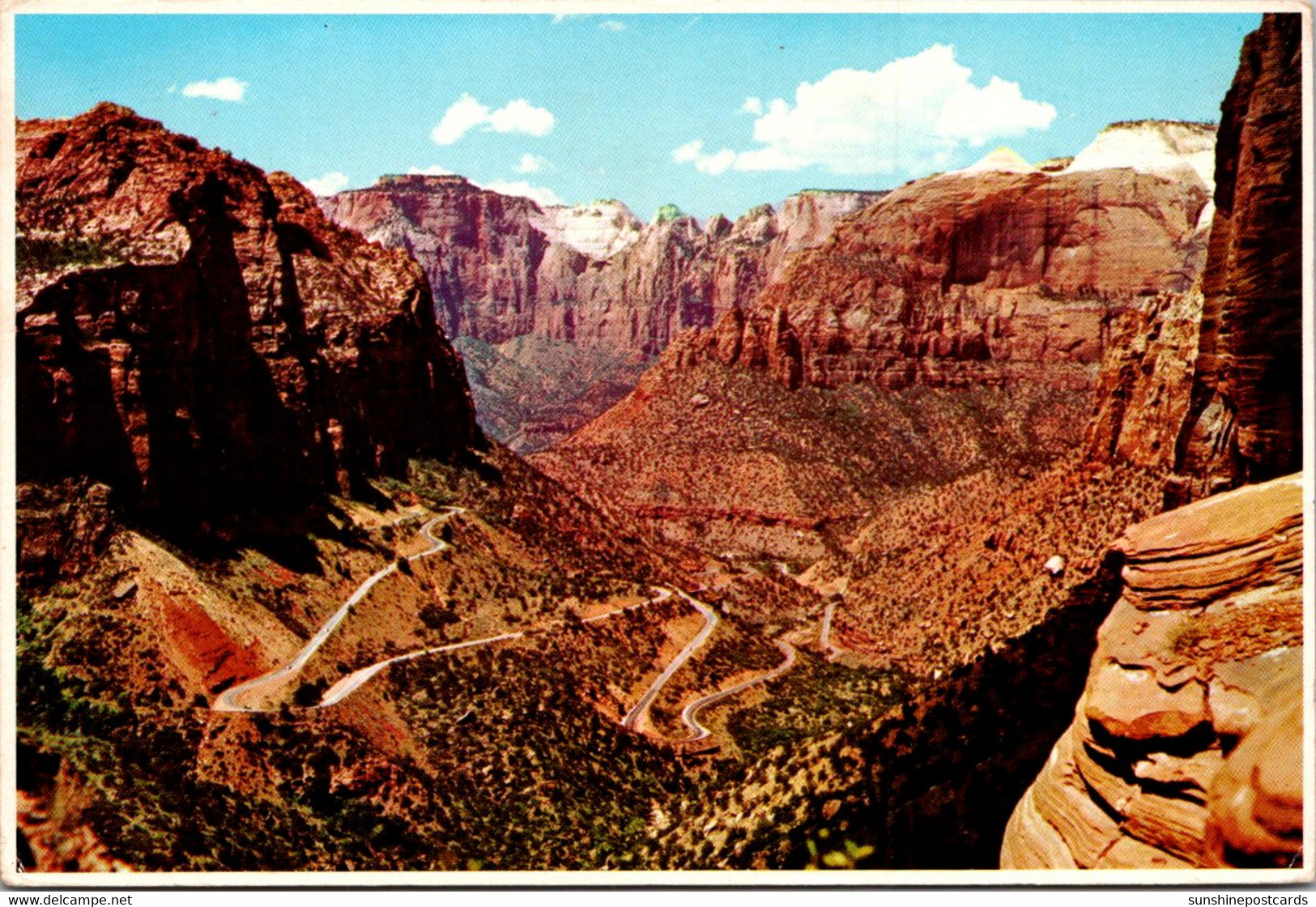 Utah Zion National Park Switchbacks On Zion Mountain Carmel Highway 1938 - Zion