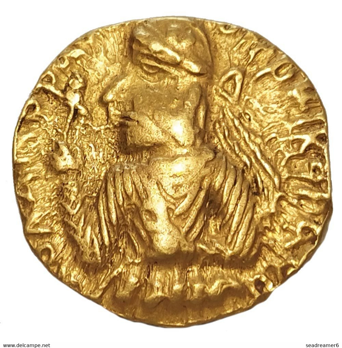 Pièce Indienne Or - Empire Kouchan - Huvishka - Dinar - 140-180 AD - Bactriane - Indian