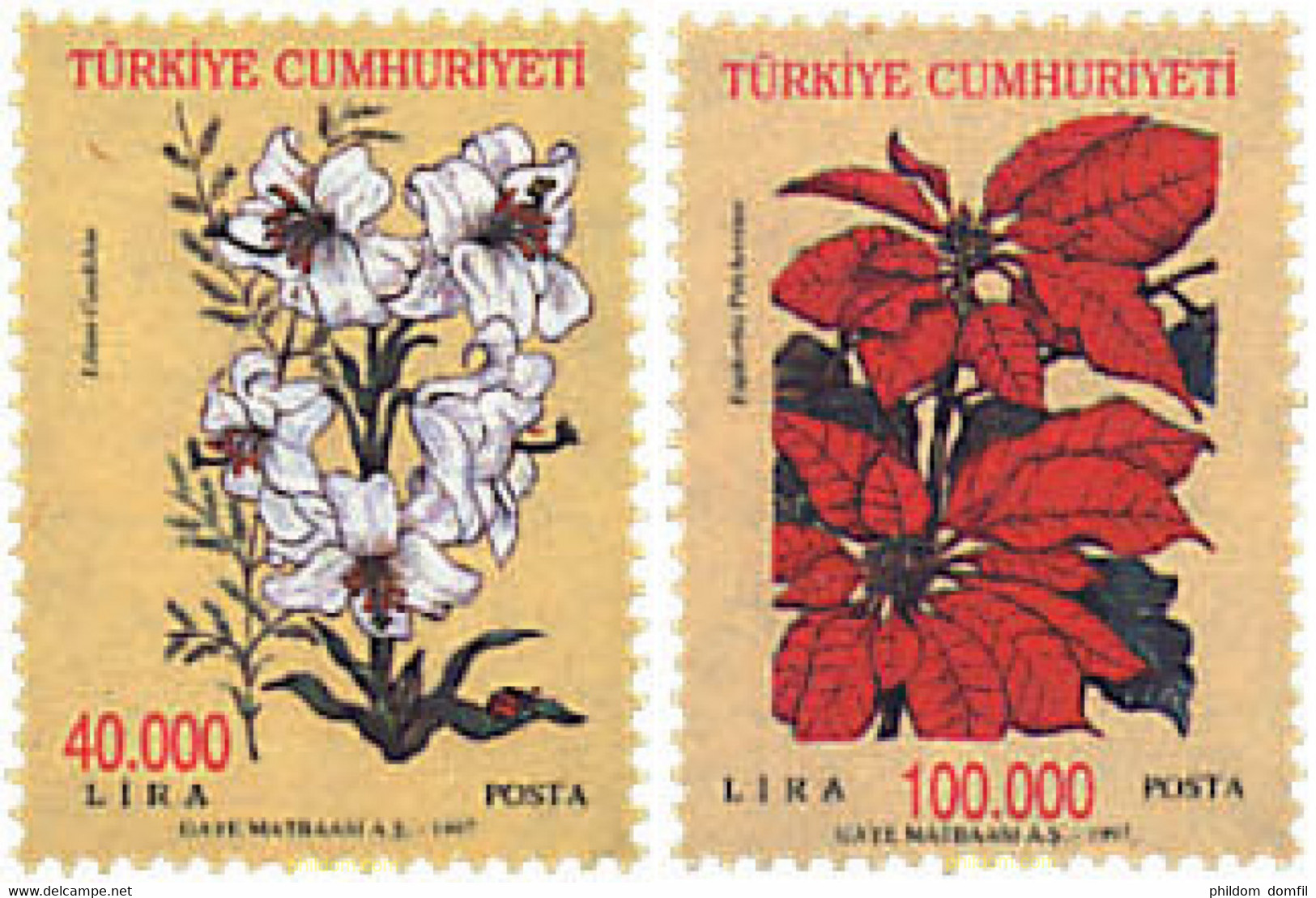 92378 MNH TURQUIA 1997 FLORES - Collections, Lots & Séries