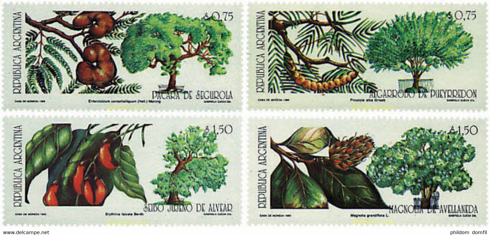 79749 MNH ARGENTINA 1993 ARBOLES - Oblitérés