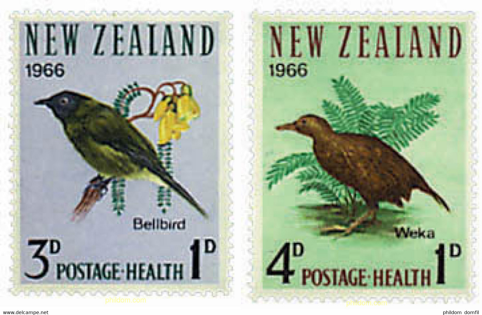 48593 MNH NUEVA ZELANDA 1966 PRO SANIDAD E INFANCIA. AVES - Variétés Et Curiosités