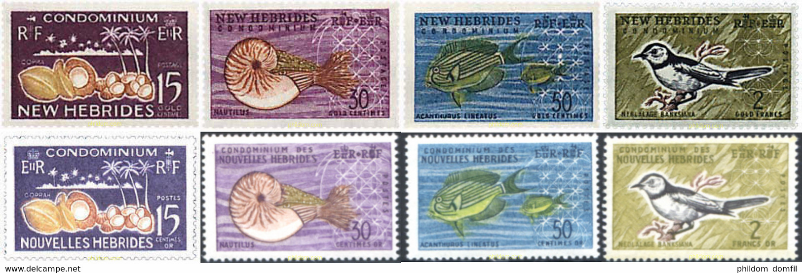 34625 MNH NUEVAS HEBRIDAS 1963 FLORA Y FAUNA - Lots & Serien