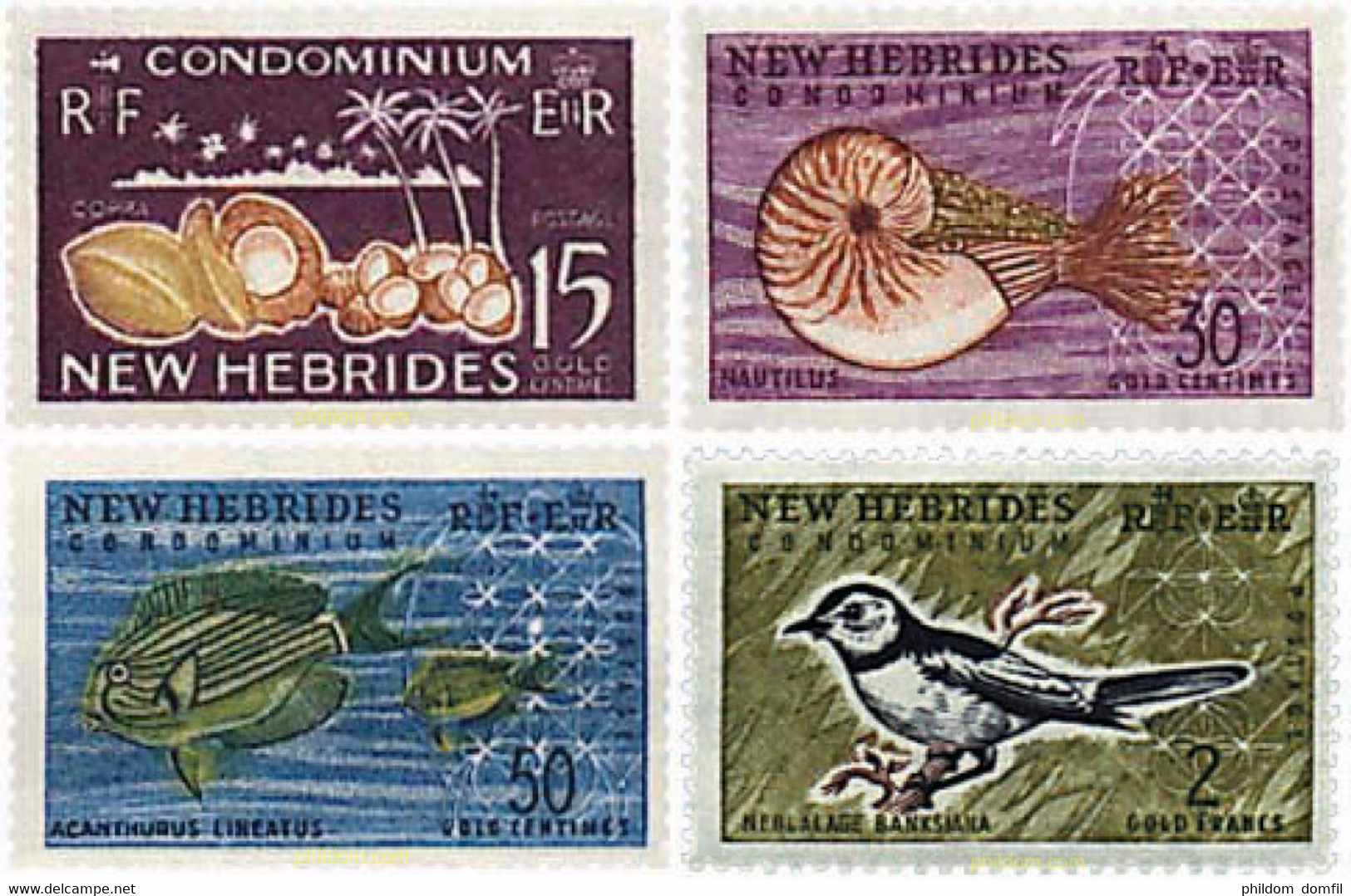 584595 MNH NUEVAS HEBRIDAS 1963 FLORA Y FAUNA - Lots & Serien