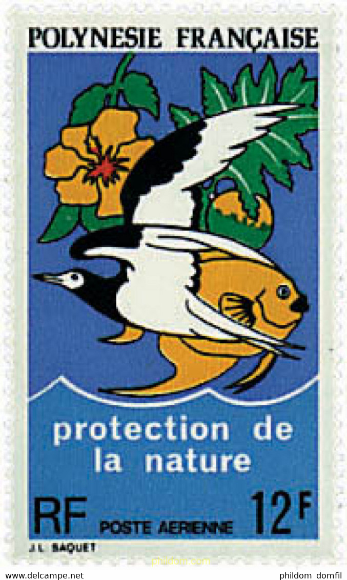 43531 MNH POLINESIA FRANCESA 1974 PROTECCION DE LA NATURALEZA - Oblitérés