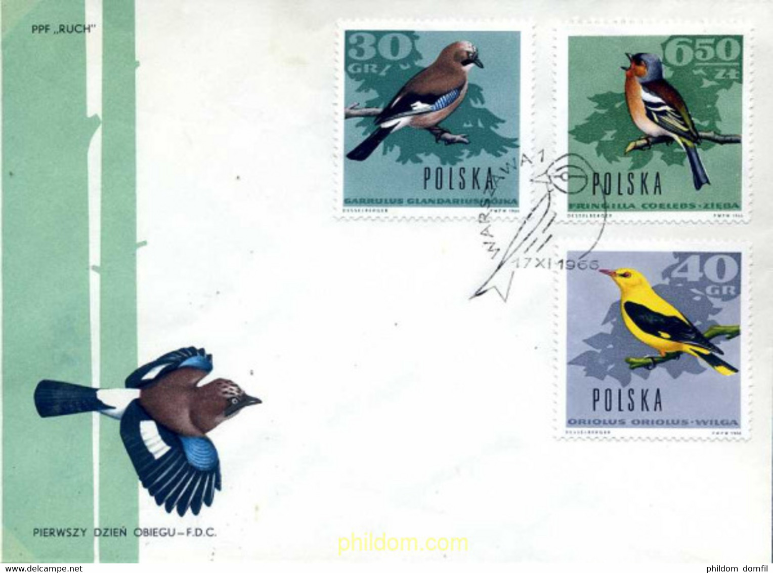 286151 USED POLONIA 1966 PAJAROS DEL BOSQUE - Non Classificati