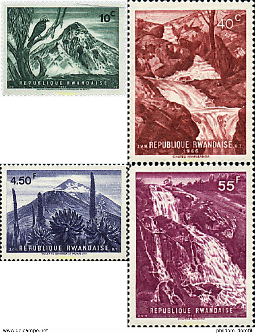 35743 MNH RUANDA 1966 PAISAJES - 1962-1969