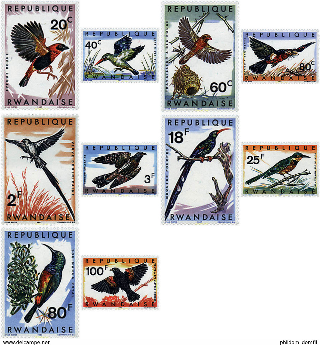 31812 MNH RUANDA 1967 AVES - 1962-1969