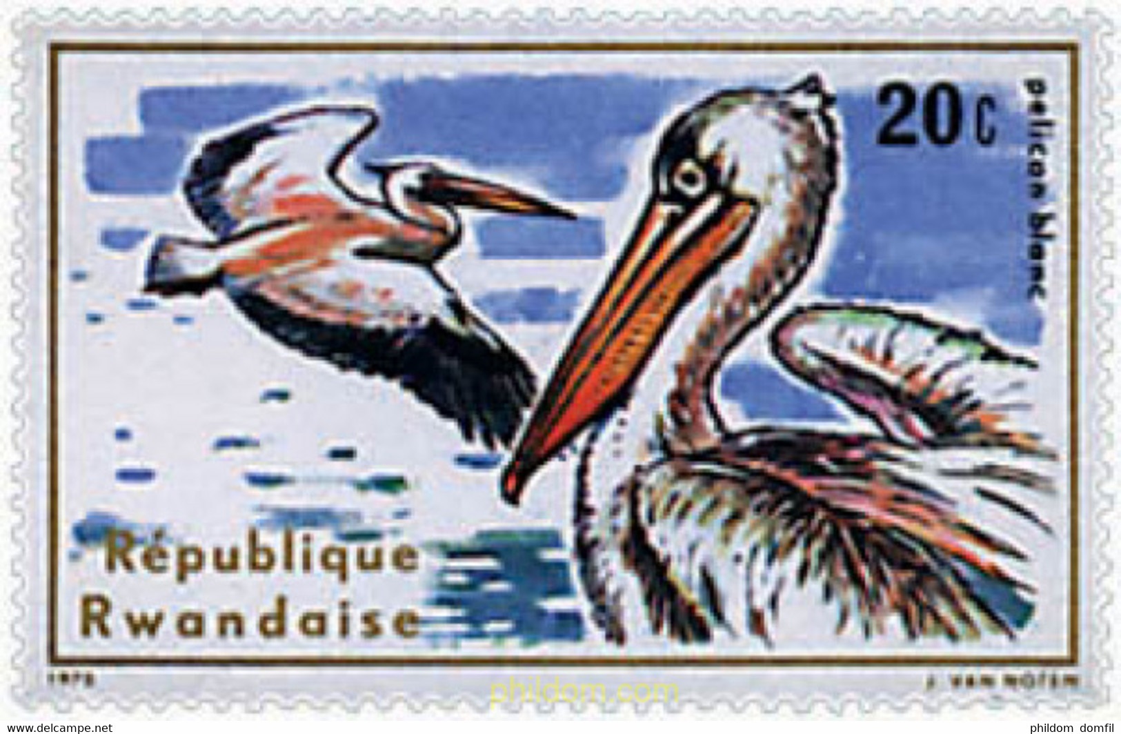 639350 MNH RUANDA 1975 AVES ACUATICAS - 1970-1979