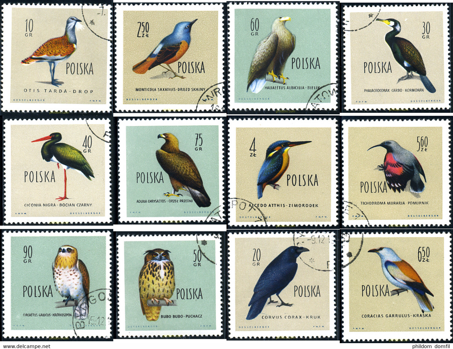 230523 USED POLONIA 1960 AVES - Ohne Zuordnung