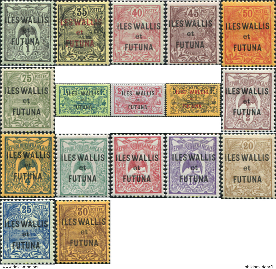 674025 HINGED WALLIS Y FUTUNA 1920 MOTIVOS VARIOS - Gebruikt