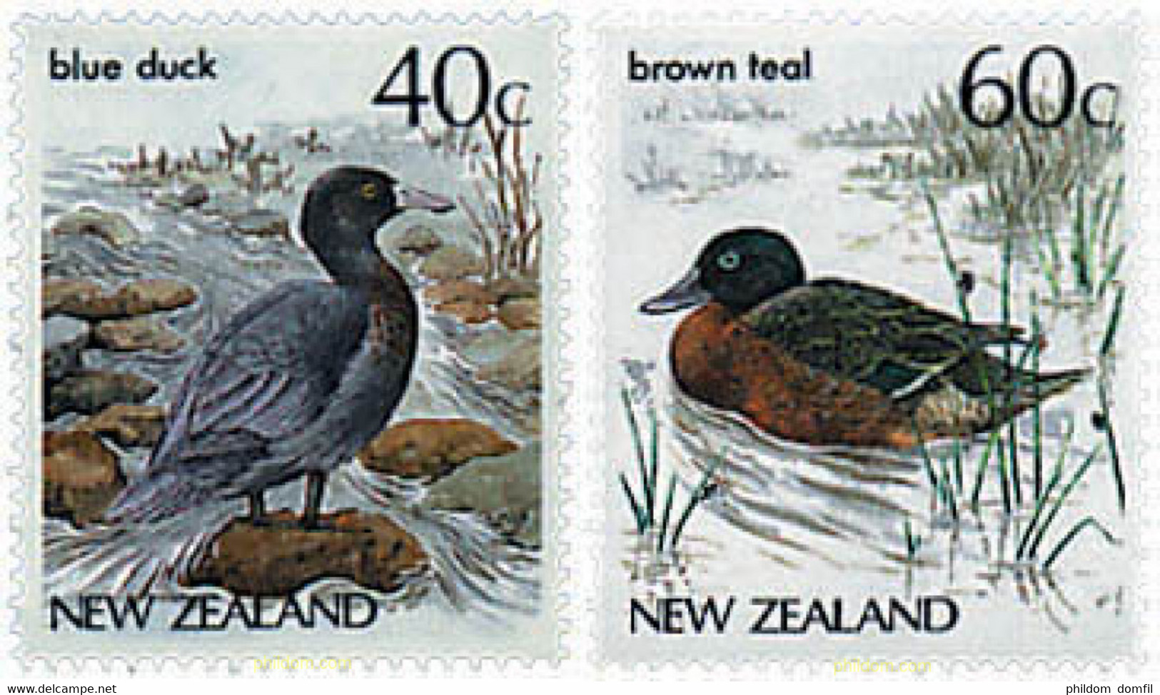 44674 MNH NUEVA ZELANDA 1987 AVES - Abarten Und Kuriositäten