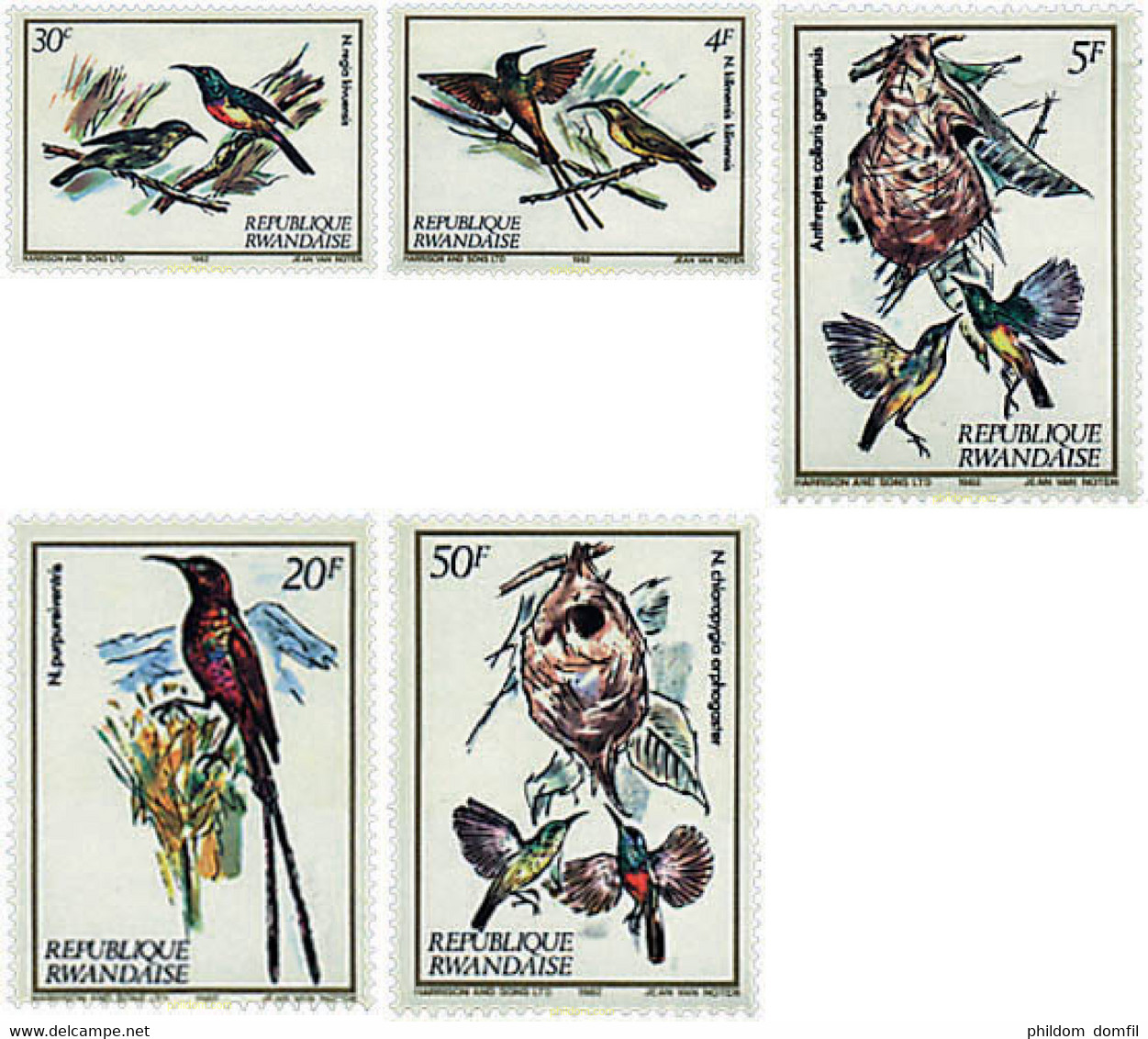 232392 MNH RUANDA 1983 AVES - 1980-1989