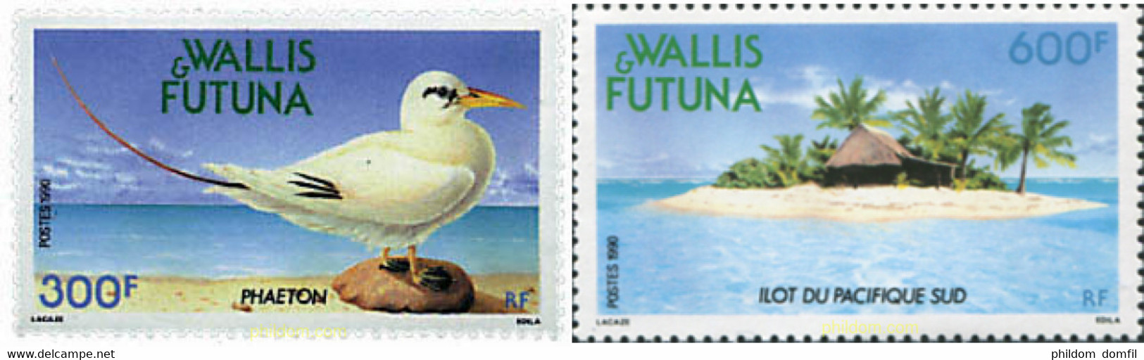 36748 MNH WALLIS Y FUTUNA 1990 FAUNA Y PAISAJE DEL PACIFICO - Gebruikt