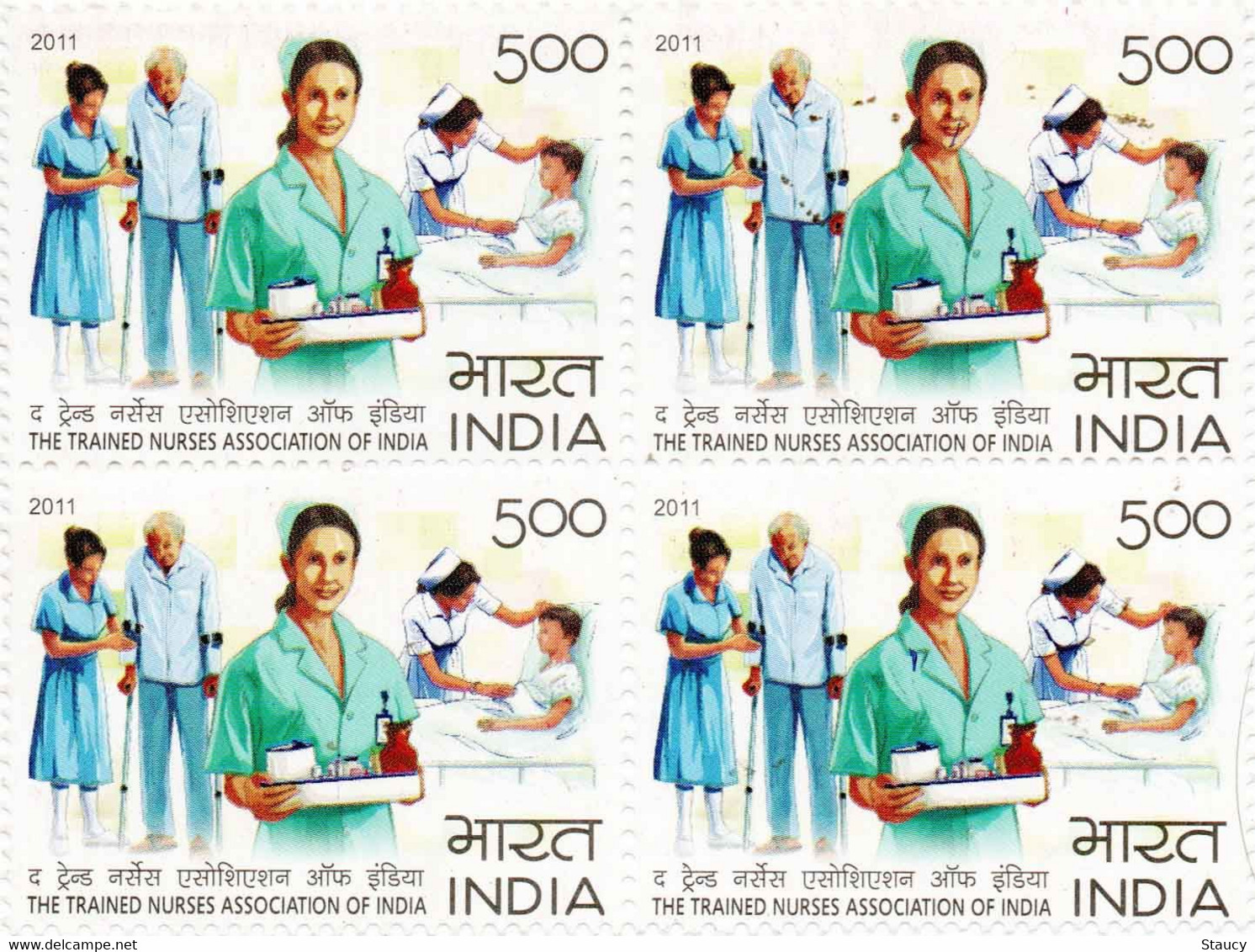 India 2011 THE TRAINED NURSES OF INDIA BLOCK Of 4 MNH P. O Fresh & Fine, Rare - Autres & Non Classés