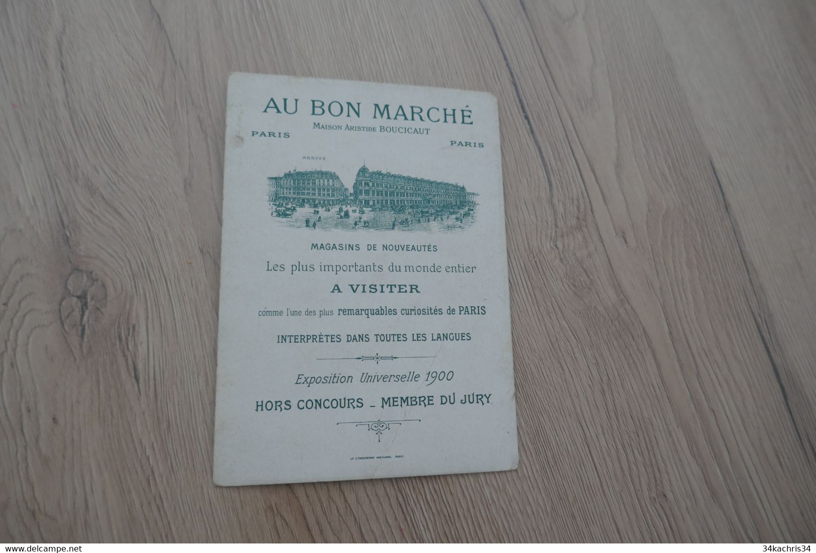 Grand Chromo Ancien Au Bon Marché Gulliver N° 5 Un Pli - Au Bon Marché