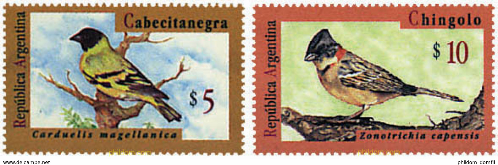 32288 MNH ARGENTINA 1995 PAJAROS CANTORES - Gebraucht