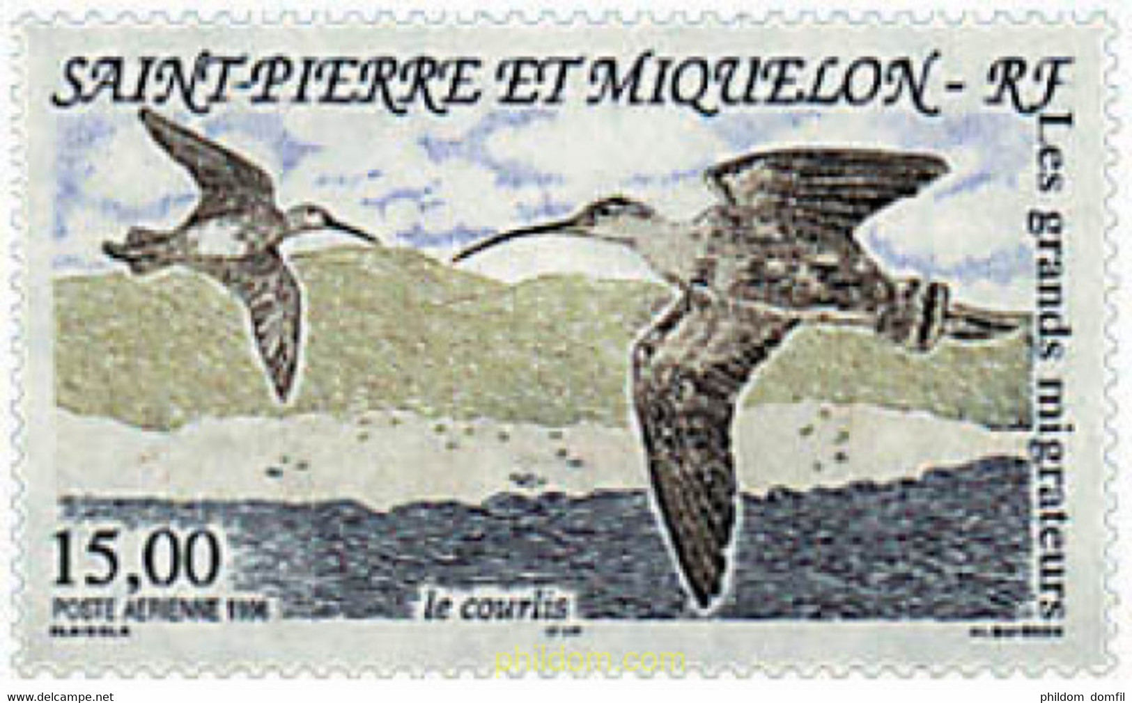 36953 MNH SAN PEDRO Y MIQUELON 1996 AVES MIGRATORIAS - Usati