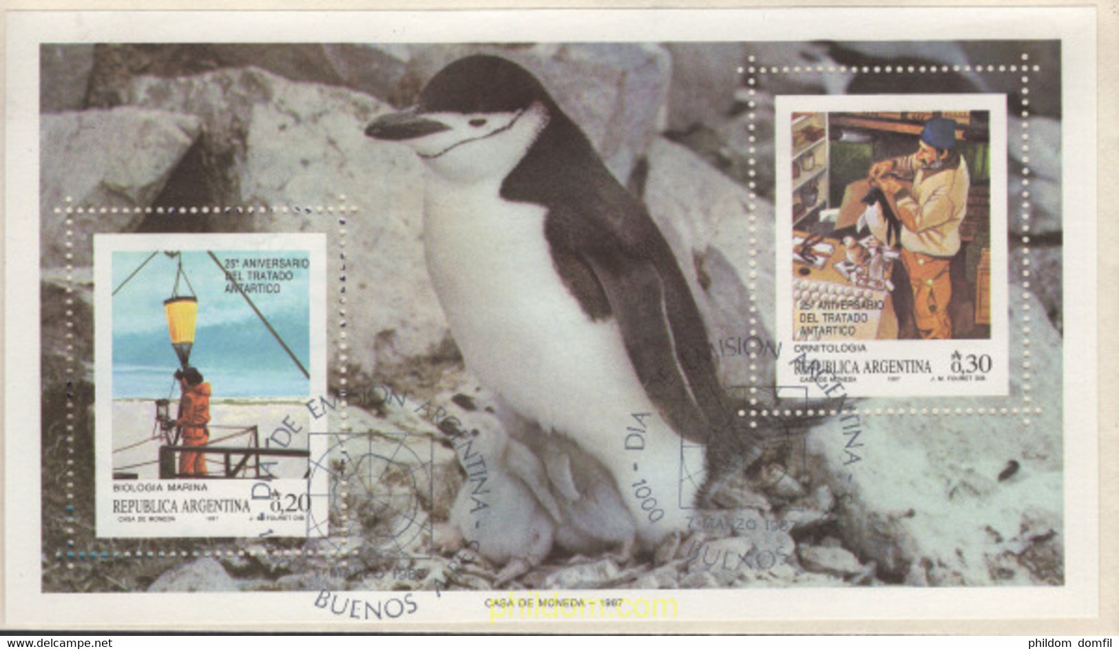 398652 MNH ARGENTINA 1987 25 ANIVERSARIO DEL TRATADO DE LA ANTARTIDA - Used Stamps