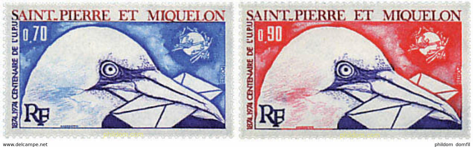 36943 MNH SAN PEDRO Y MIQUELON 1974 CENTENARIO DE LA UNION POSTAL UNIVERSAL - Used Stamps