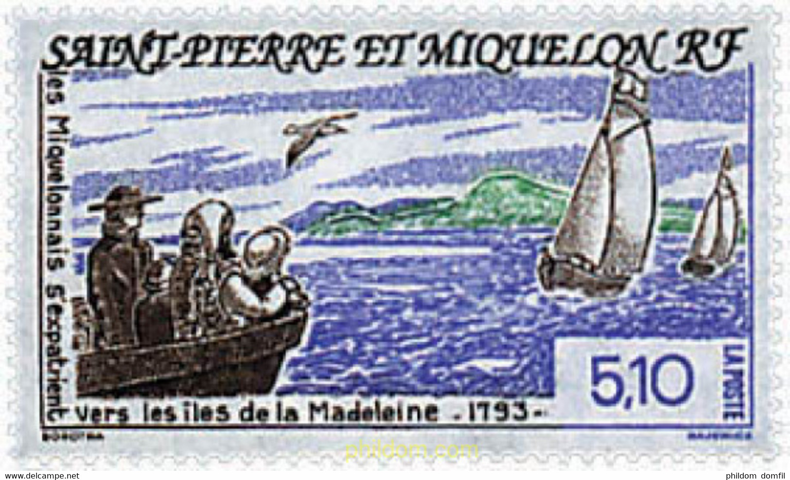 36932 MNH SAN PEDRO Y MIQUELON 1993 BICENTENARIO DEL EXODO A LAS ISLAS DE LA MAGDALENA - Gebraucht