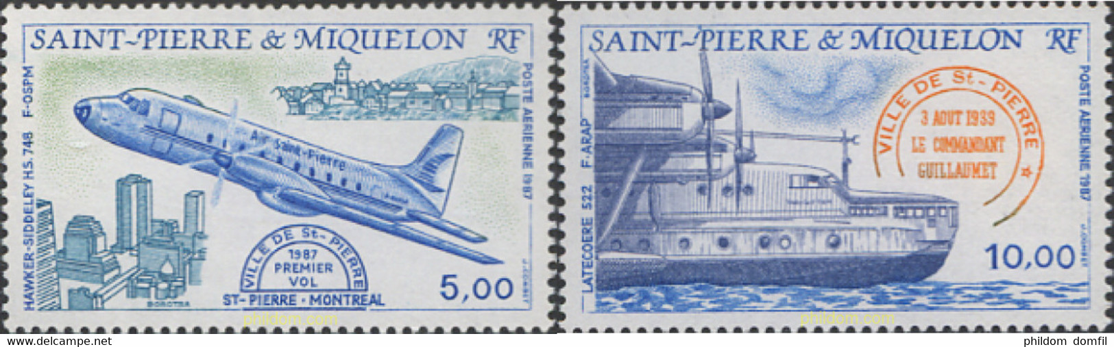 36946 MNH SAN PEDRO Y MIQUELON 1987 AVIACION - Used Stamps