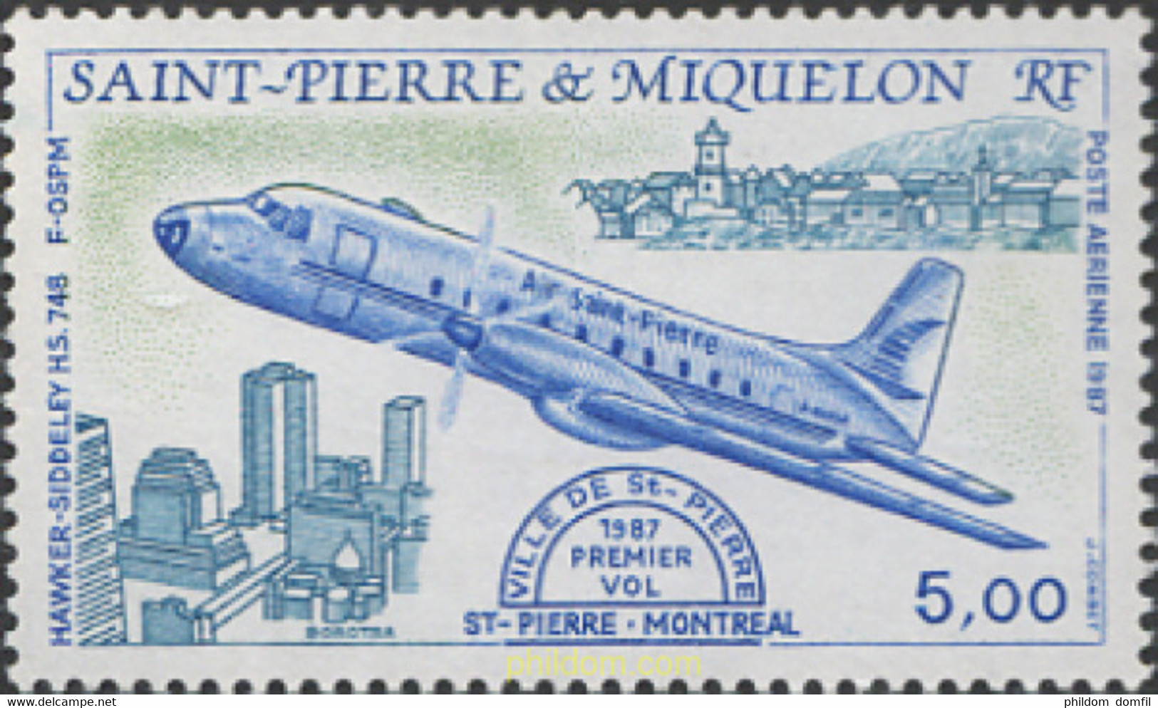 602408 MNH SAN PEDRO Y MIQUELON 1987 AVIACION - Used Stamps
