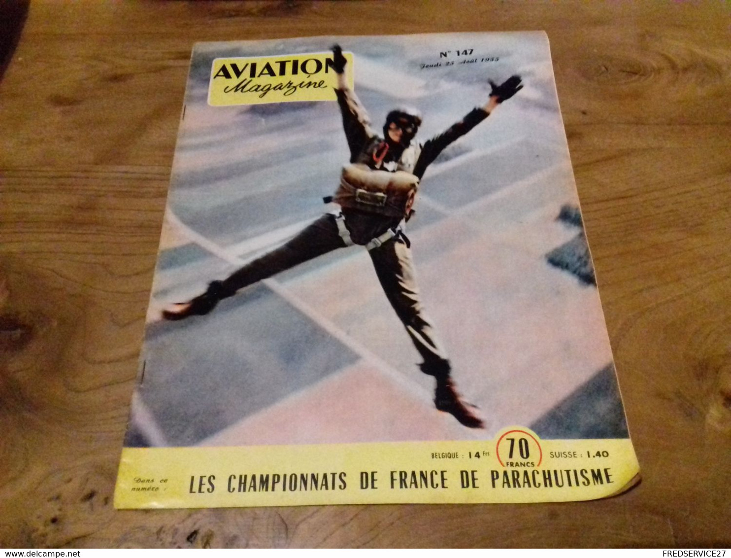 40/ AVIATION MAGAZINE N° 147 1955 LES CHAMPIONNATS DE FRANCE DE PARACHUTISME ECT - Aviation