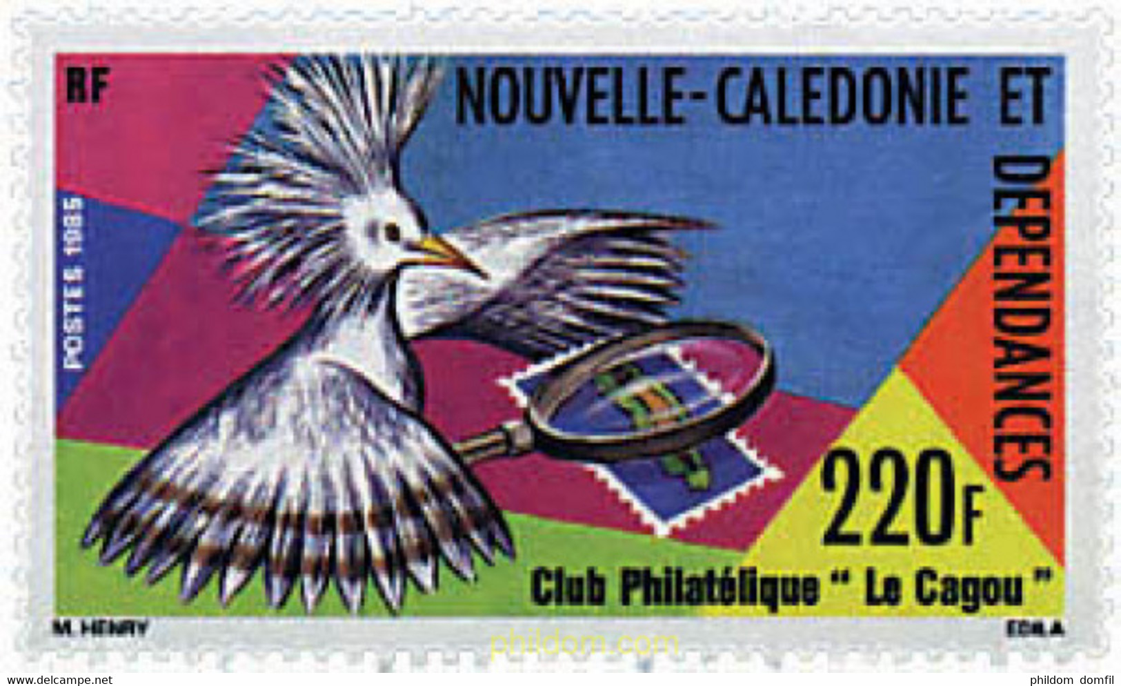 44514 MNH NUEVA CALEDONIA 1985 CLUB FILATELICO - Oblitérés