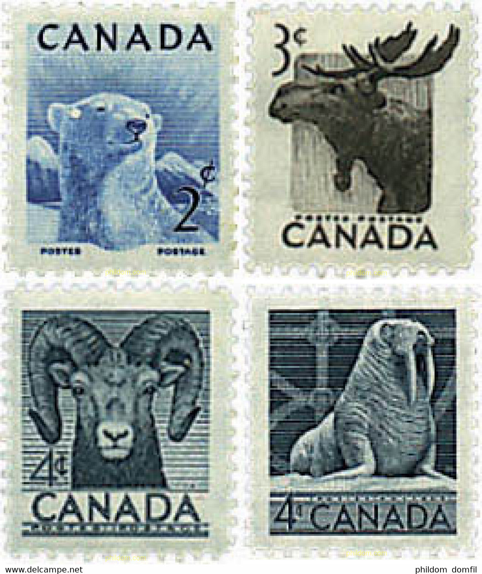 251791 HINGED CANADA 1953 SEMANA DE LA PRESERVACION DE LA FAUNA SALVAJE - 1952-1960