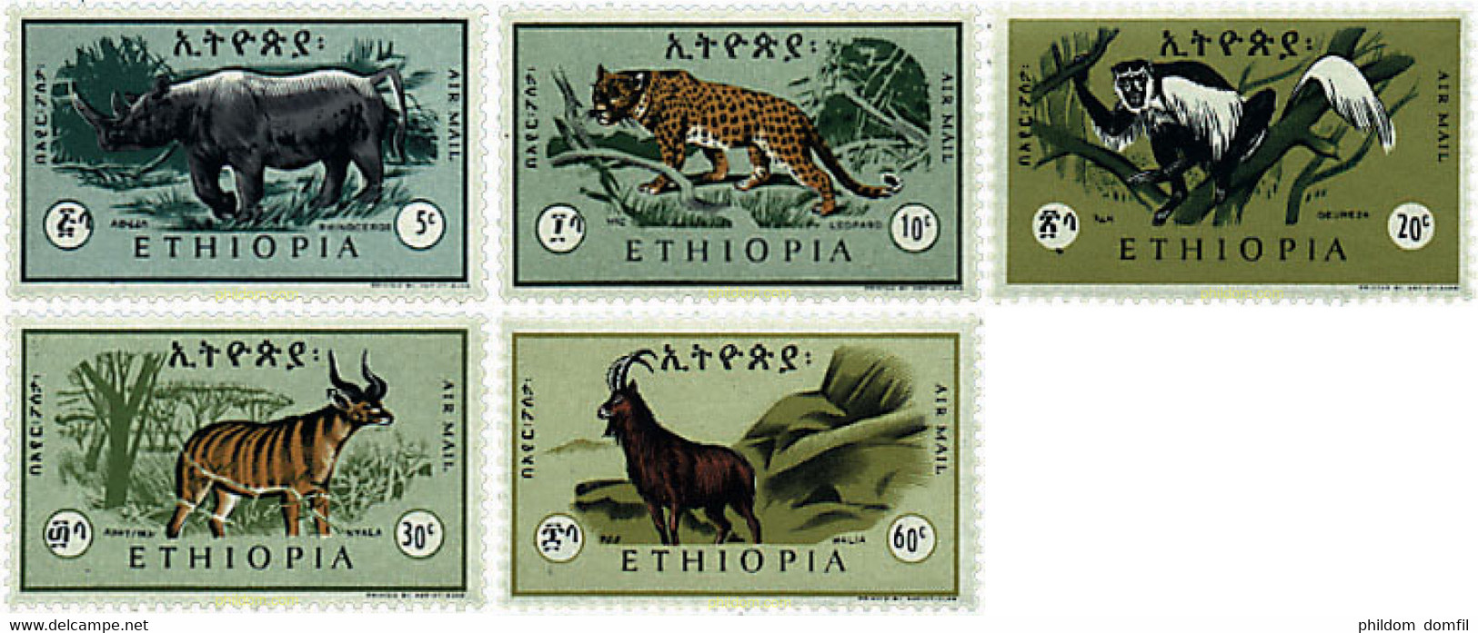 36905 MNH ETIOPIA 1966 FAUNA SALVAJE - Chimpanzés