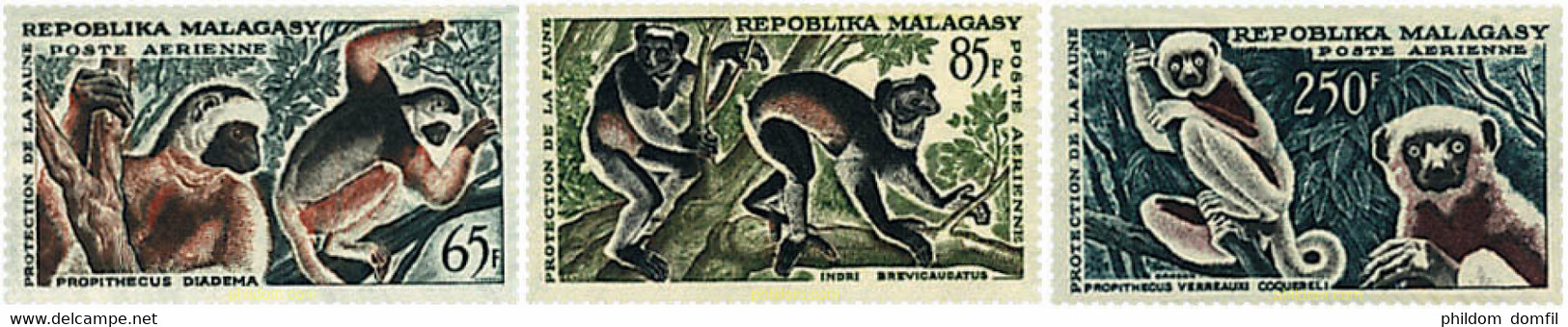 579746 MNH MADAGASCAR 1961 PROTECCION DE LA FAUNA - Chimpanzees