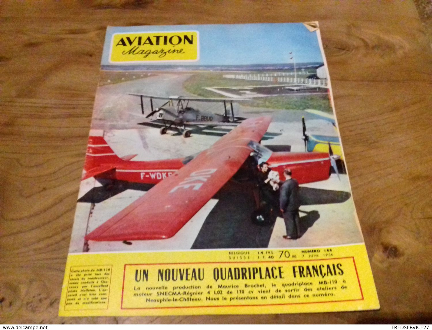 40/ AVIATION MAGAZINE N° 188 1956 UN NOUVEAU QUADRIPLACE FRANCAIS MB 110 MOTEUR SNECMA REGNIER A LO2 DE 170 CV - Aviation