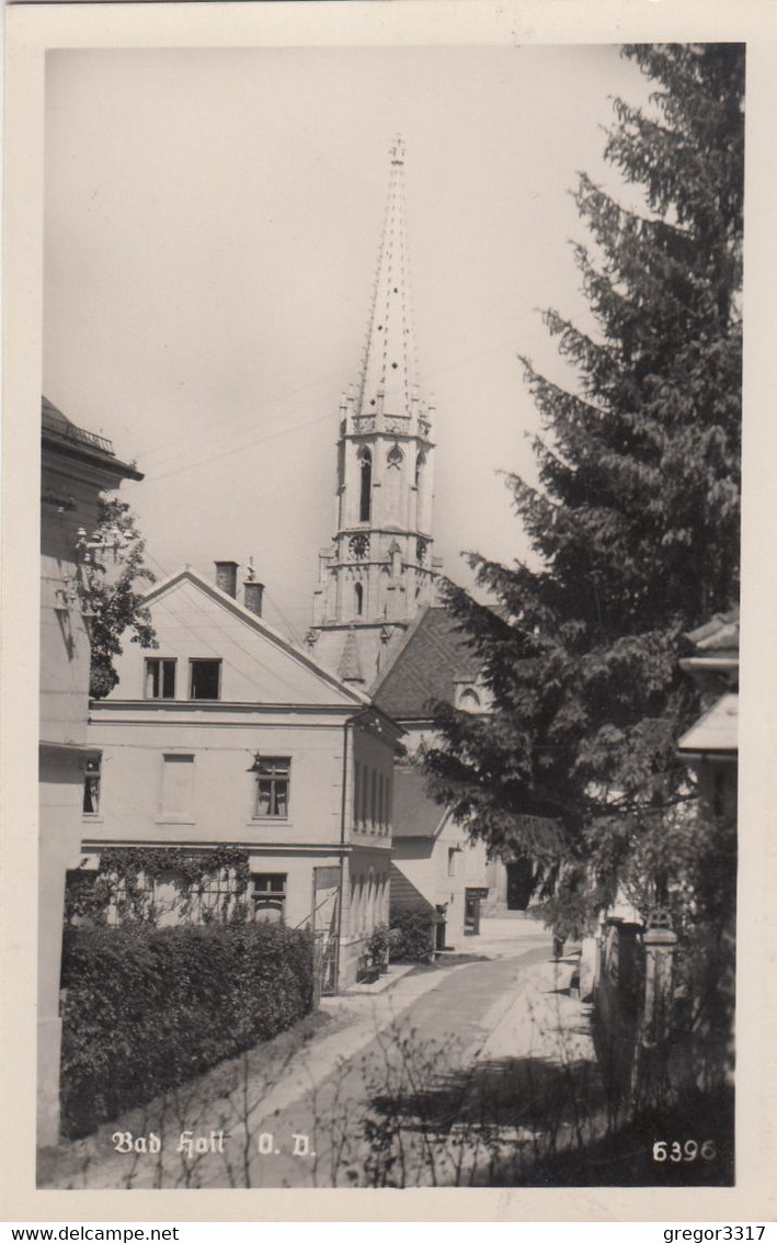 B9849) BAD HALL - 1942 -Kirche Straße Haus DETAIL Selten - Bad Hall