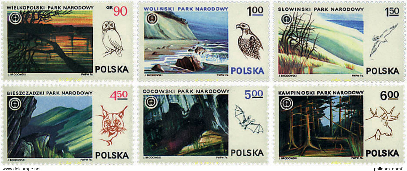 61678 MNH POLONIA 1976 PARQUES NATURALES - Ohne Zuordnung