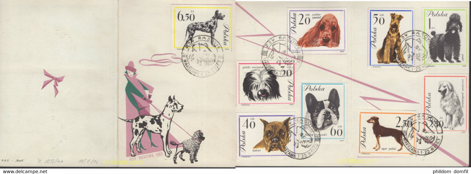 665286 MNH POLONIA 1963 PERROS DE RAZA - Ohne Zuordnung