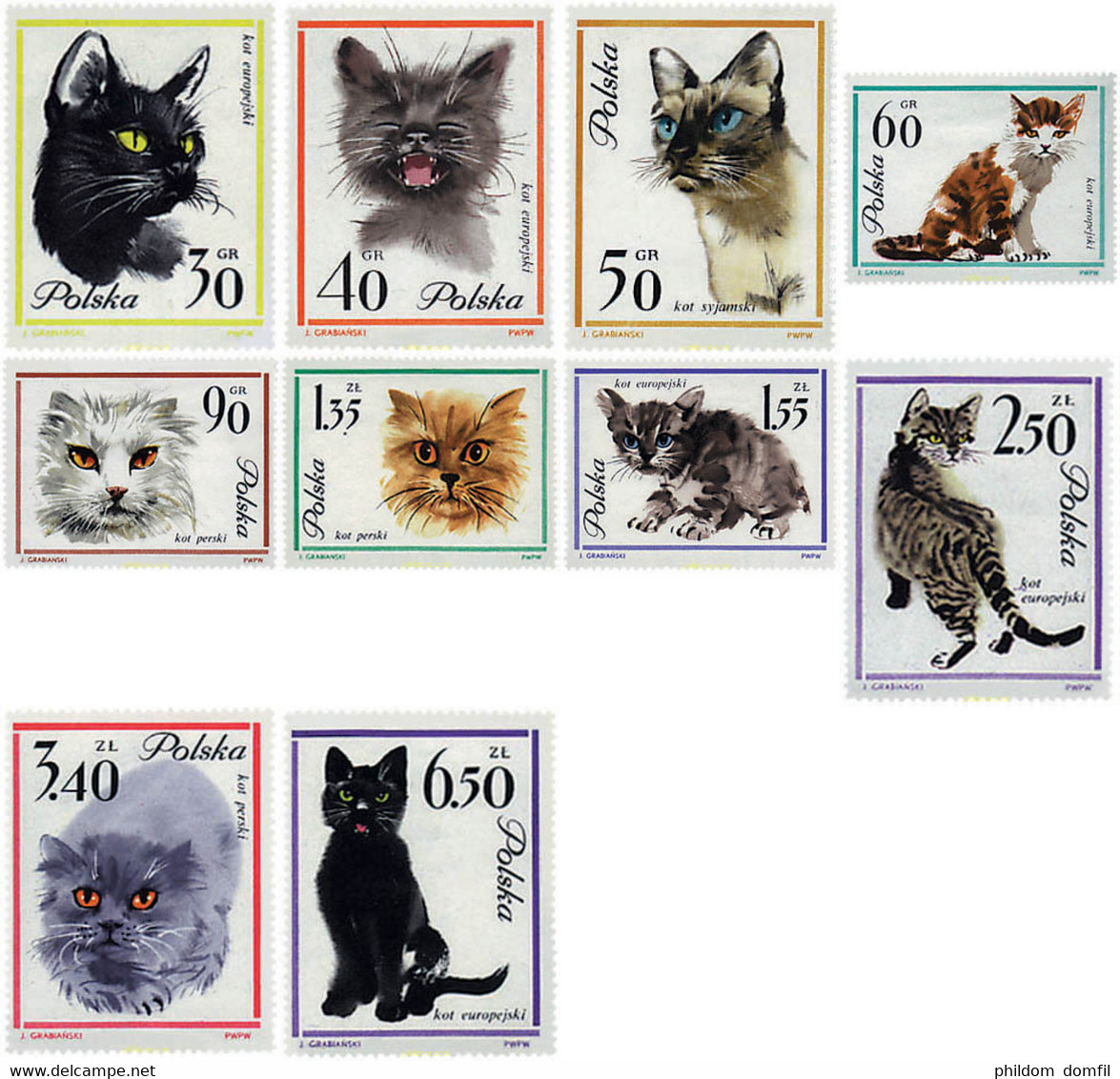 48383 MNH POLONIA 1964 GATOS - Non Classificati