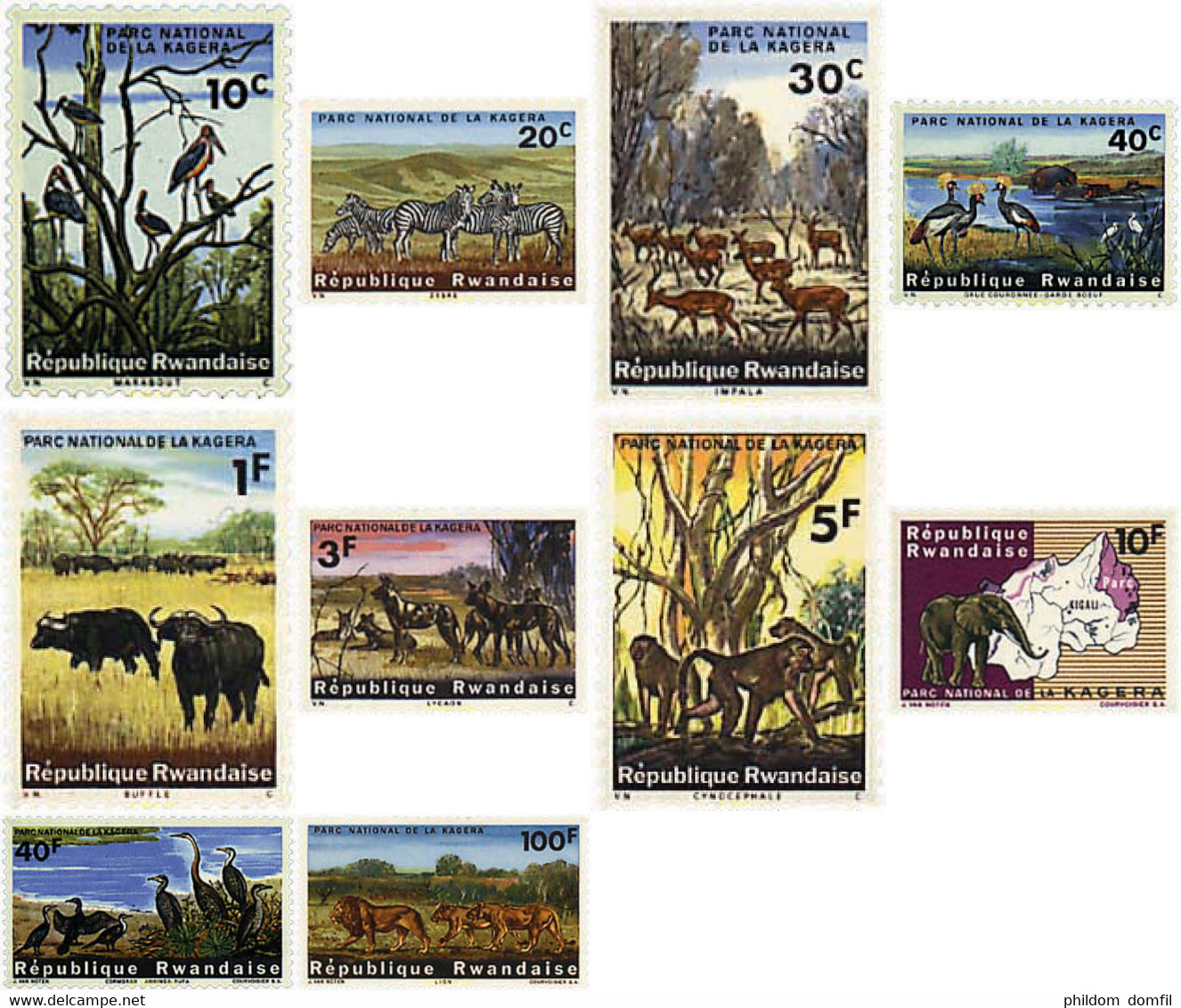 33637 MNH RUANDA 1965 PARQUE NACIONAL DE KAGERA - 1962-1969