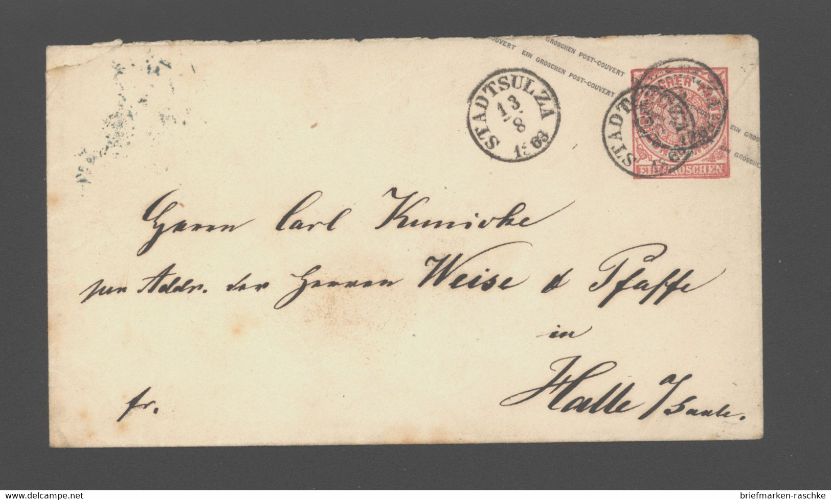 Norddeutscher Postbezirk,U1,o Stadtsulza ,Feuser + 25P (206) - Interi Postali