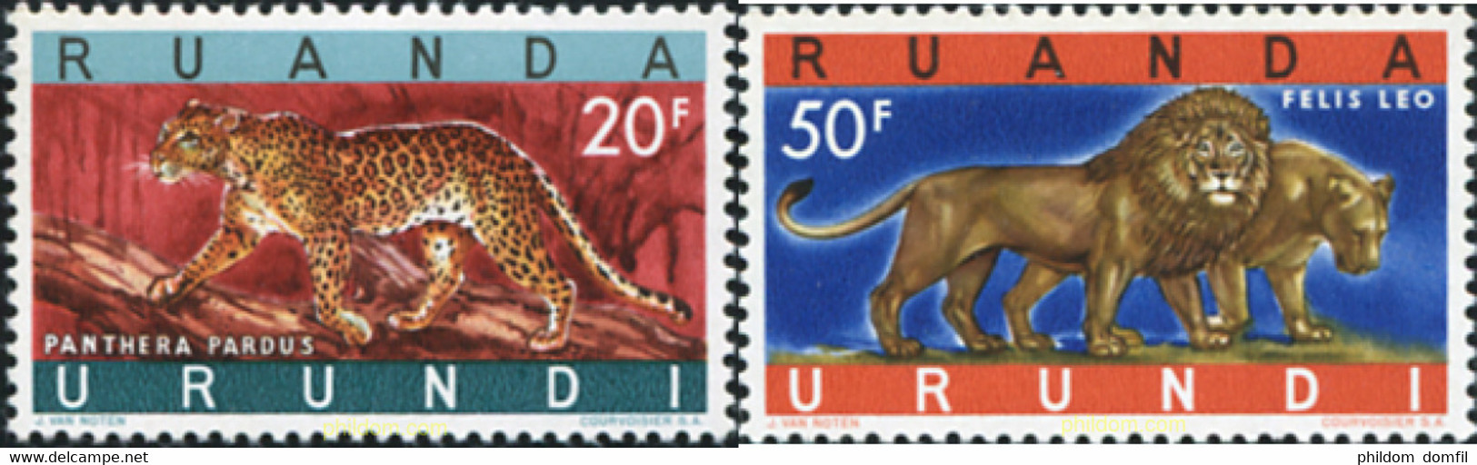 645218 MNH RUANDA URUNDI 1959 FAUNA - Covers & Documents