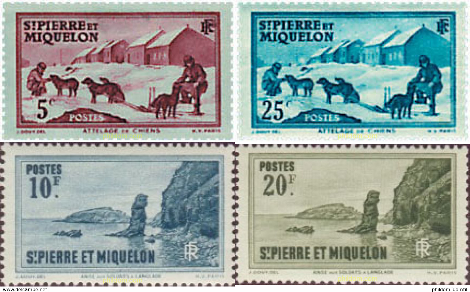 621696 MNH SAN PEDRO Y MIQUELON 1938 MOTIVOS VARIOS - Usados