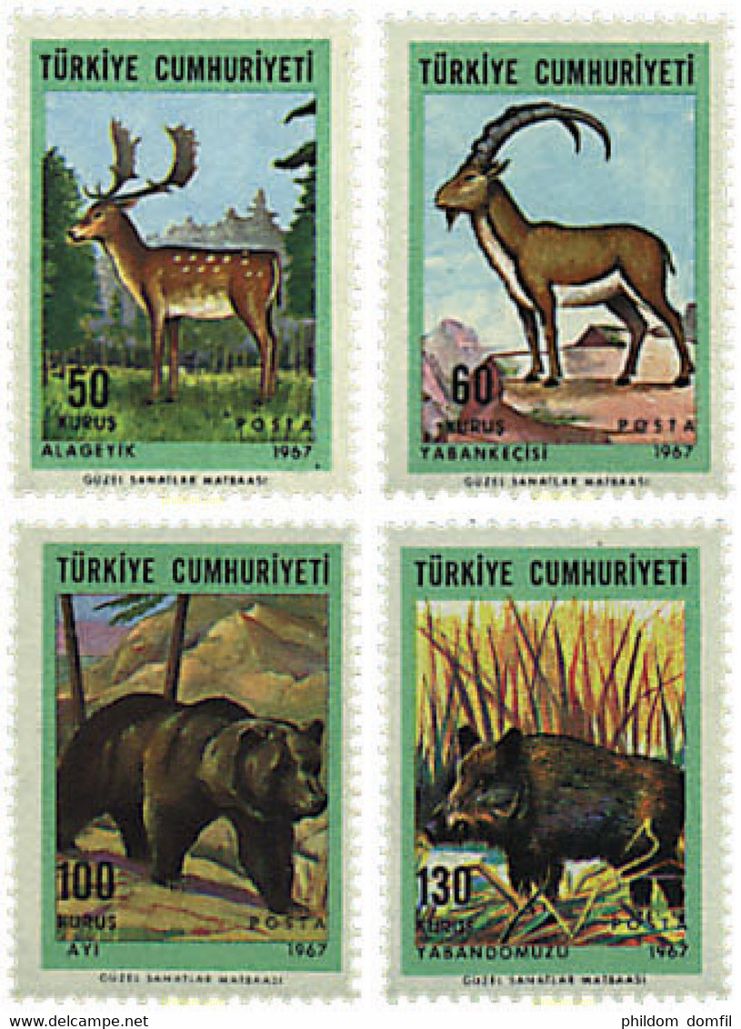 28695 MNH TURQUIA 1967 FAUNA - Collections, Lots & Séries