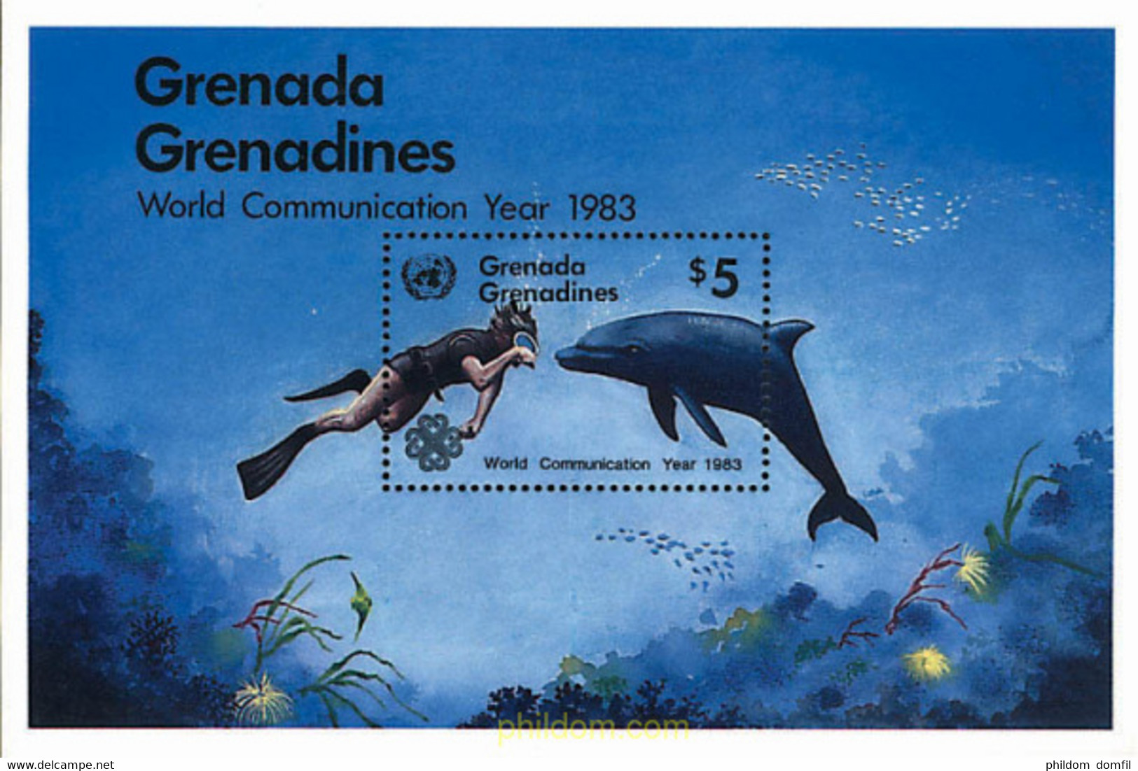 37596 MNH GRANADA GRANADINAS 1983 AÑO MUNDIAL DE LAS COMUNICACIONES - Diving