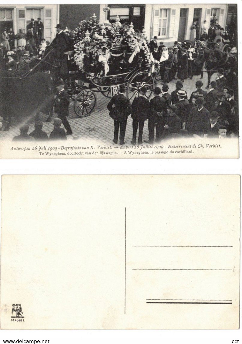 Antwerpen Begrafenis Karel Verbist   Te Wyneghem Doortocht    Funeral Cyclist Cyclisme Cycling Wielrenner 1909 - Wijnegem