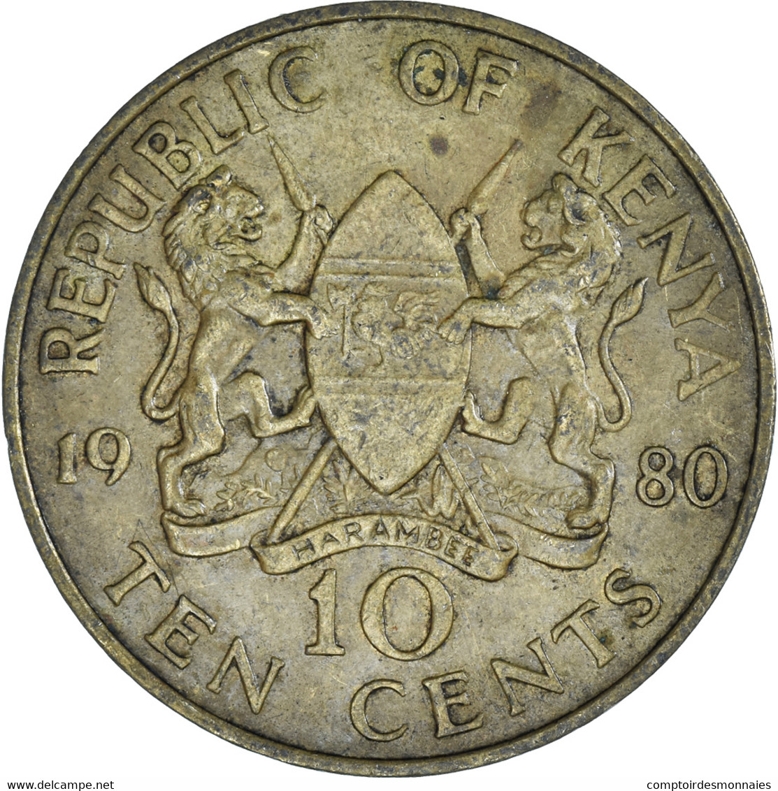 Monnaie, Kenya, 10 Cents, 1980 - Kenya