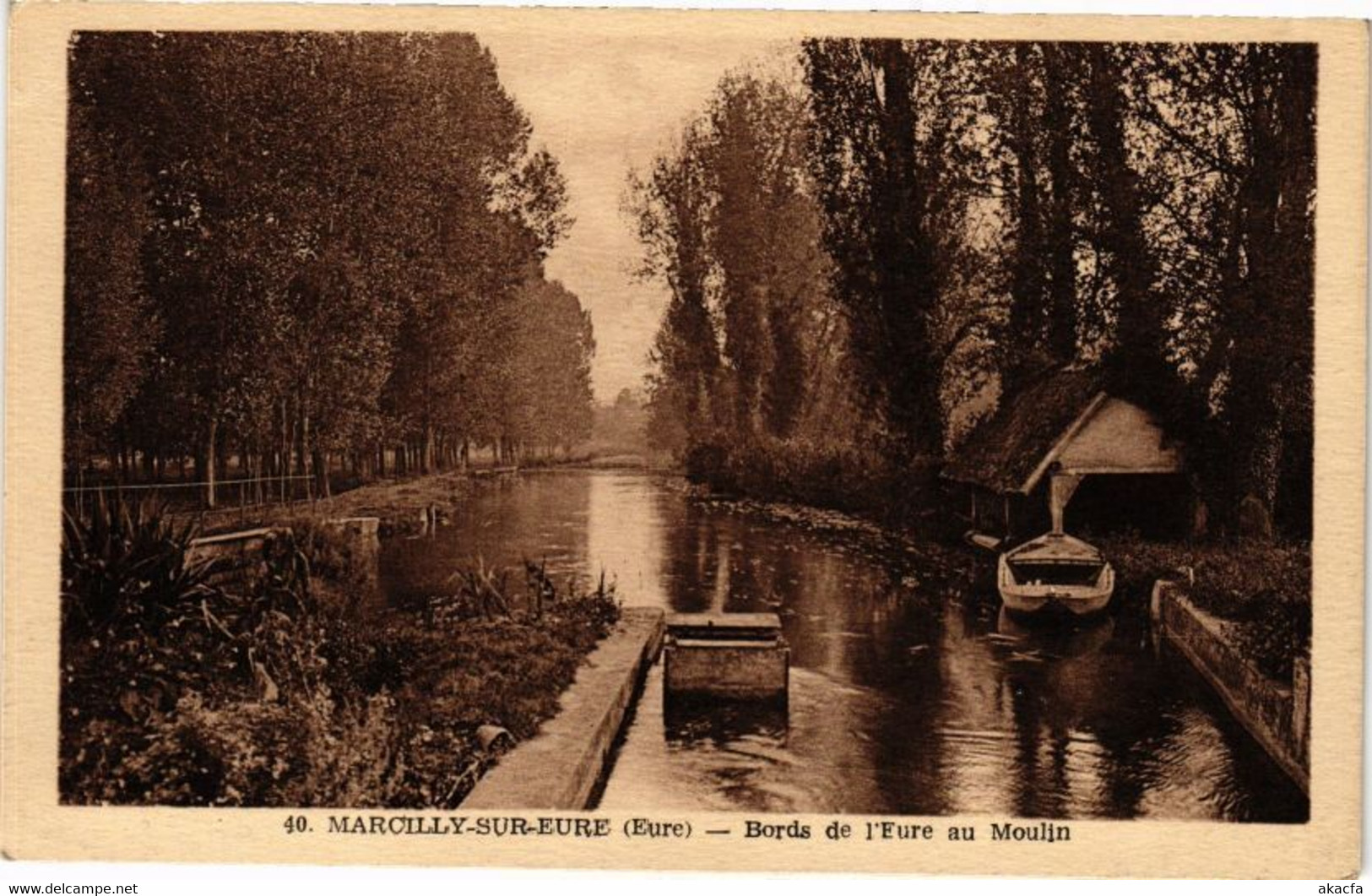 CPA MARCILLY-sur-EURE - Bords De L'Eure Au Moulin (163741) - Marcilly-sur-Eure