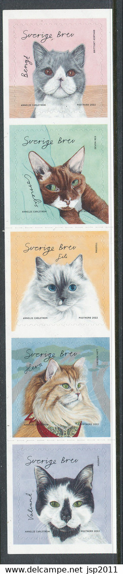 Sweden 2022. Facit # 3436-3440, HBL 1, 5-strip From Booklet SH 133. My Cat. MNH(**) - Ungebraucht